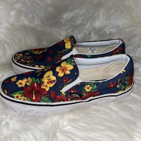 Vans Hawaiian Floral Authentic Tropical Skate Shoes Mens Size 5.5 Ladies 7.0 - Picture 7 of 11